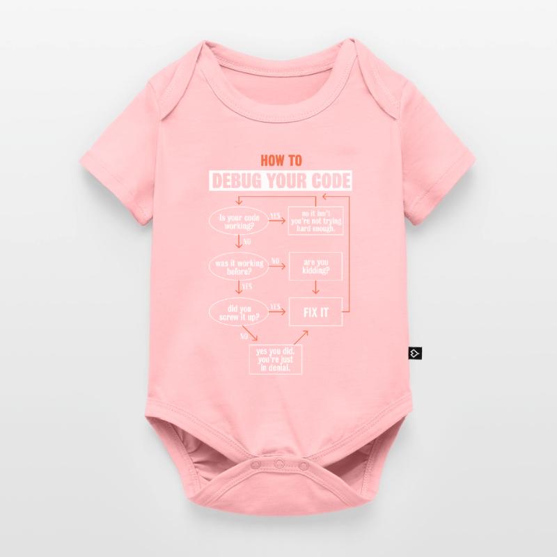 "How to debug your code" Funny Programmer Coding Baby Premium short-sleeve bodysuit