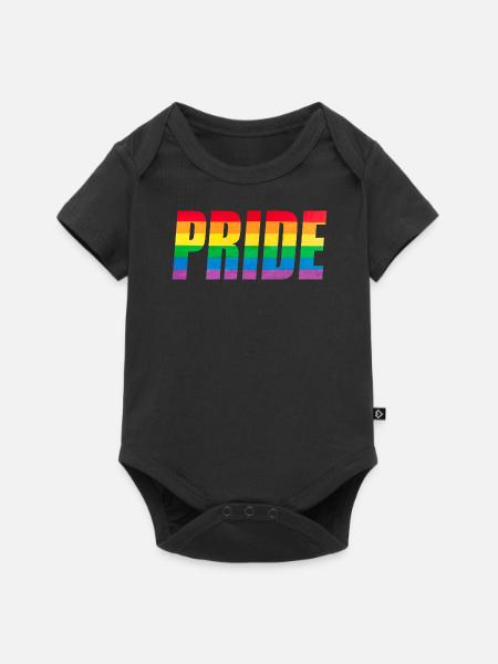 Rainbow Pride Grafik - Baby Premium Kurzarmbody - Schwarz