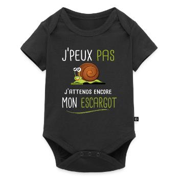 Escargot - Body à manches courtes Premium Bébé - noir - Devant