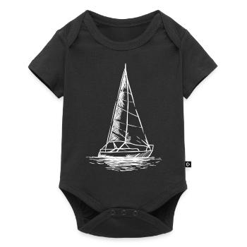 Seglen Segelboot Segler - Baby Premium Kurzarmbody - Schwarz - Vorne
