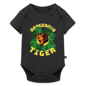 Jungle Tiger Dangerous Animal Leaves Gift - Baby Premium short-sleeve bodysuit - black - Front