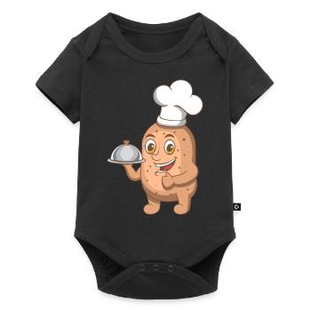Potatoe Hobby Chef Ironic Vegetable Cooking - Baby Premium short-sleeve bodysuit - black - Front