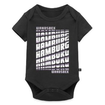 Hamburg Wandsbek - Baby Premium Kurzarmbody - Schwarz - Vorne
