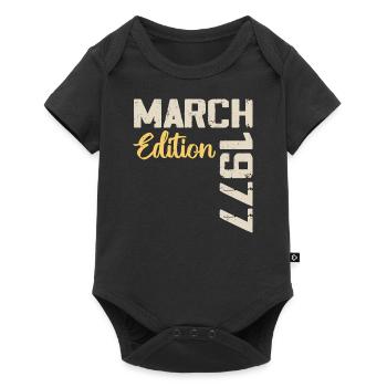 March 1977 Birthday Gift March 1977 - Baby Premium short-sleeve bodysuit - black - Front