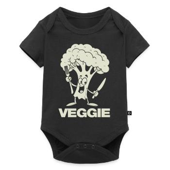 Brocoli Veggie - Légumes, végétalien - Body à manches courtes Premium Bébé - noir - Devant