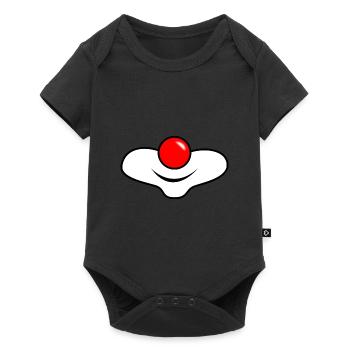 RED NOSE. clown. humor. anniversary. feast - Baby Premium short-sleeve bodysuit - black - Front
