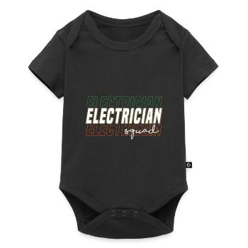 Elektriker-Trupp Elektroarbeiter Handwerker - Baby Premium Kurzarmbody - Schwarz - Vorne