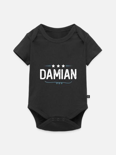 Damian - Baby Premium Kurzarmbody - Schwarz