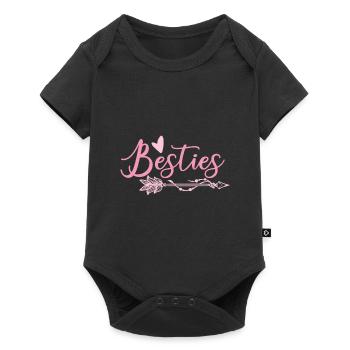 Besties Best Friends - Baby Premium short-sleeve bodysuit - black - Front