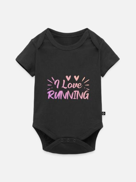 Ich liebe Rennen - Baby Premium Kurzarmbody - Schwarz