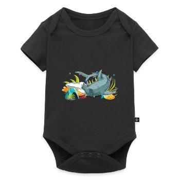 Océan Animal Requin Cadeau Requin Marteau Sous-marin - Body à manches courtes Premium Bébé - noir - Devant