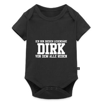 Dirk Name Design - Baby Premium Kurzarmbody - Schwarz - Vorne