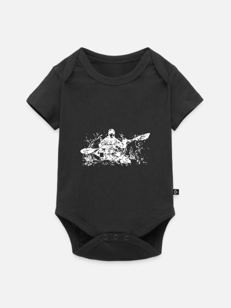 Kajak Wildwasser - Baby Premium Kurzarmbody - Schwarz