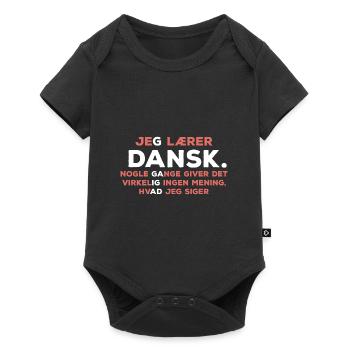 Apprendre le danois - Body à manches courtes Premium Bébé - noir - Devant