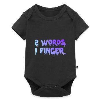2 Words 1 Finger Pastel Goth Soft Grunge Clothing - Baby Premium short-sleeve bodysuit - black - Front