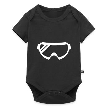 Skibrille icon - Baby Premium Kurzarmbody - Schwarz - Vorne
