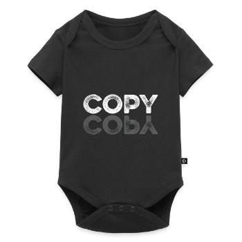 Copy Design für eineiige Zwillinge - Baby Premium Kurzarmbody - Schwarz - Vorne