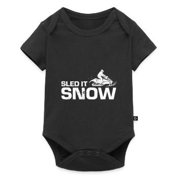 Conception de motoneigistes et de motoneiges - Body à manches courtes Premium Bébé - noir - Devant