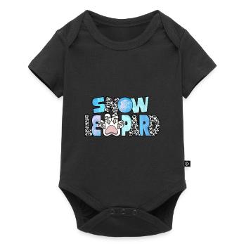 Schneeleopard - Baby Premium Kurzarmbody - Schwarz - Vorne