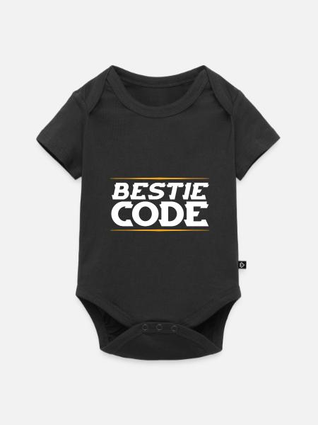 bestie code - Baby Premium Kurzarmbody - Schwarz