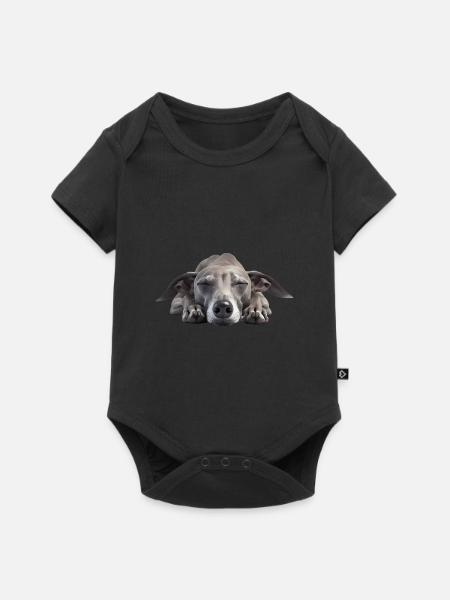 Italian Greyhound - Baby Premium Kurzarmbody - Schwarz