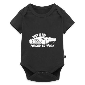 Born to ride - Forced to work - Baby Premium short-sleeve bodysuit - black - Front