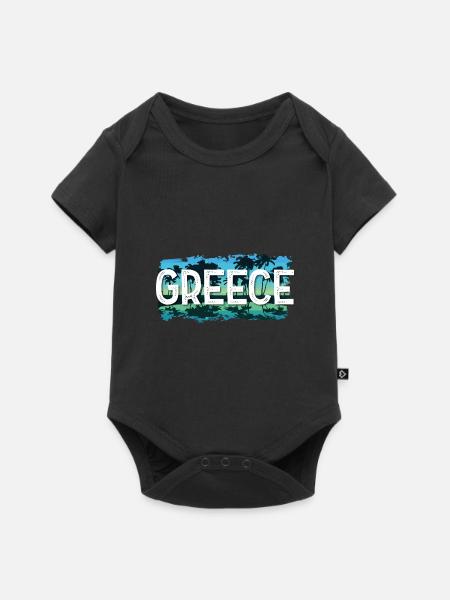 Greece - Baby Premium Kurzarmbody - Schwarz