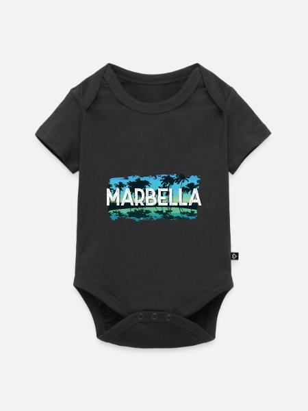 Marbella - Baby Premium Kurzarmbody - Schwarz