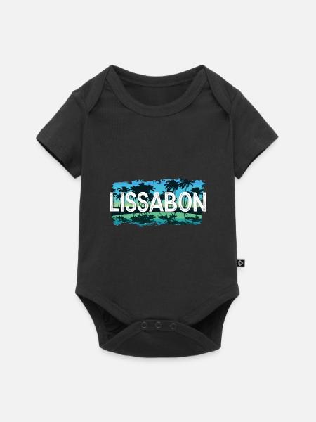 Lissabon - Baby Premium Kurzarmbody - Schwarz