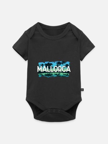 Mallorca - Baby Premium Kurzarmbody - Schwarz