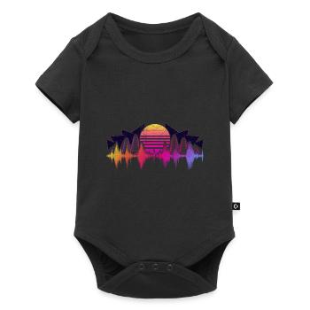 Ingénieur du son Synthwave des années 90 Gift Soundwave - Body à manches courtes Premium Bébé - noir - Devant