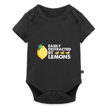 Lemon Design Lemonades Stand Boss Lemon Sale - Baby Premium short-sleeve bodysuit - black - Front