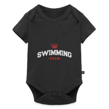Équipe de natation - Body à manches courtes Premium Bébé - noir - Devant