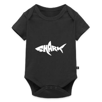 Requin requin animal sous-marin - Body à manches courtes Premium Bébé - noir - Devant