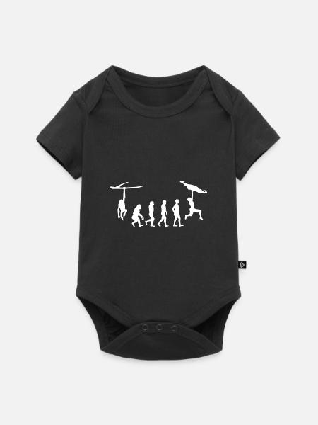 Klettern Evolution - Baby Premium Kurzarmbody - Schwarz