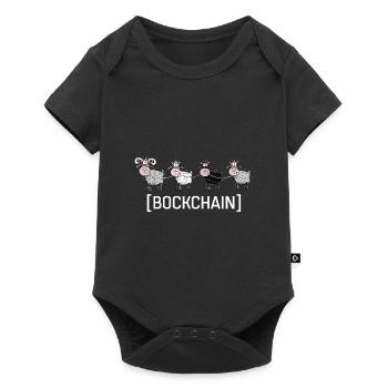 Bockchain - Blockchain Funny Sheep Computer Scientist - Baby Premium short-sleeve bodysuit - black - Front