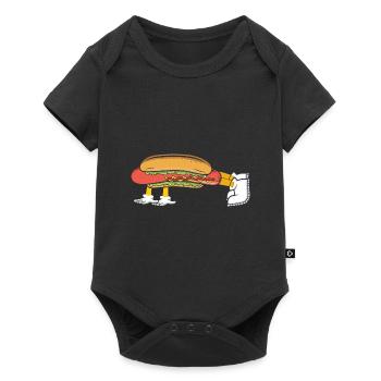 Hot Dog Bodybuilding Fitness Gym Gift - Baby Premium short-sleeve bodysuit - black - Front