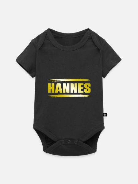 Hannes - Baby Premium Kurzarmbody - Schwarz