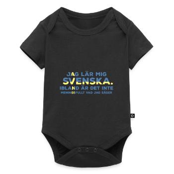 Learn Swedish - Baby Premium short-sleeve bodysuit - black - Front