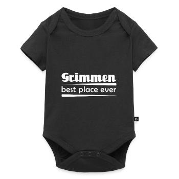 Grimmen - Stadt best place ever - Baby Premium Kurzarmbody - Schwarz - Vorne
