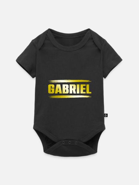 Gabriel - Baby Premium Kurzarmbody - Schwarz