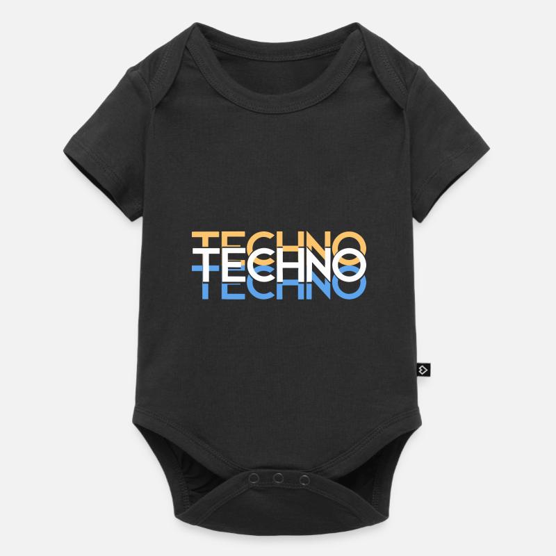 Techno - Baby Premium Kurzarmbody - Schwarz