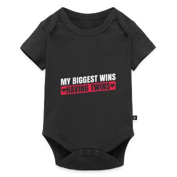 Meine größten Erfolge - mit Zwillingen Design für - Baby Premium Kurzarmbody - Schwarz - Vorne