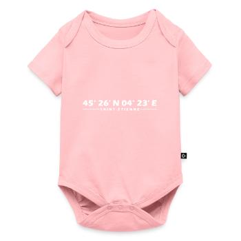 Coordonnées de Saint-Étienne - Body à manches courtes Premium Bébé - rose - Devant