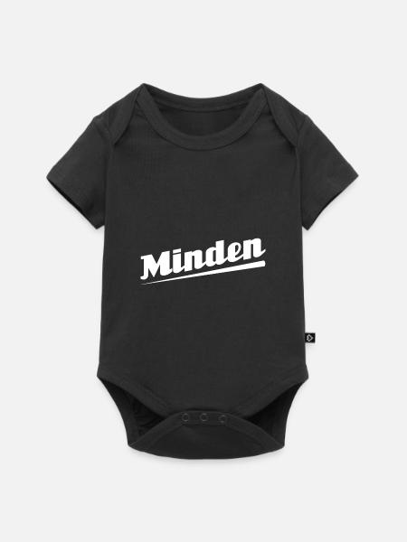 Minden - Textdesign mit Stadtnamen - Baby Premium Kurzarmbody - Schwarz