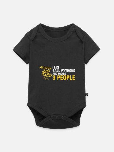 Königspython Design für Schlangen Liebhaber - Baby Premium Kurzarmbody - Schwarz