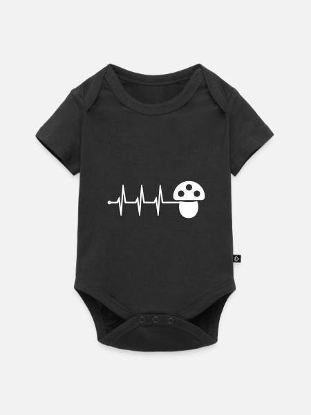 Pilze Puls - Baby Premium Kurzarmbody - Schwarz