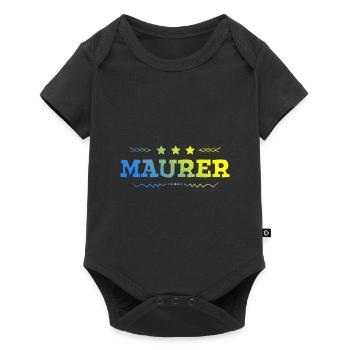 Maurer Beruf - Baby Premium Kurzarmbody - Schwarz - Vorne