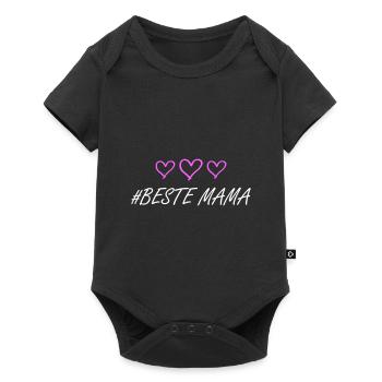 Meilleur amour de cœur de maman - Body à manches courtes Premium Bébé - noir - Devant