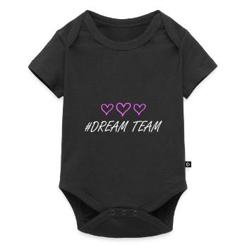 Dream Team Heart Love - Baby Premium short-sleeve bodysuit - black - Front